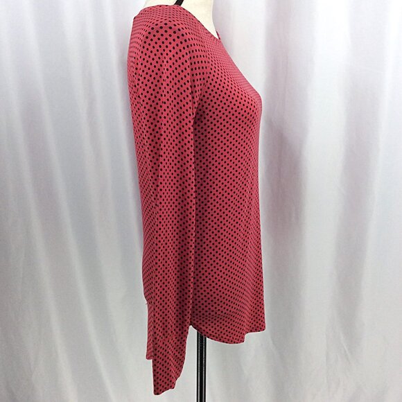 Gap Body Pure Body Top Womens Size XS Pink Red Polka Dot Lightweight Base Layer - Picture 3 of 10